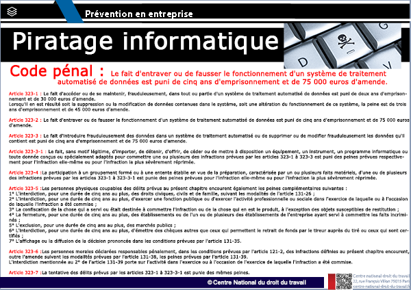 Affichage piratage Informatique