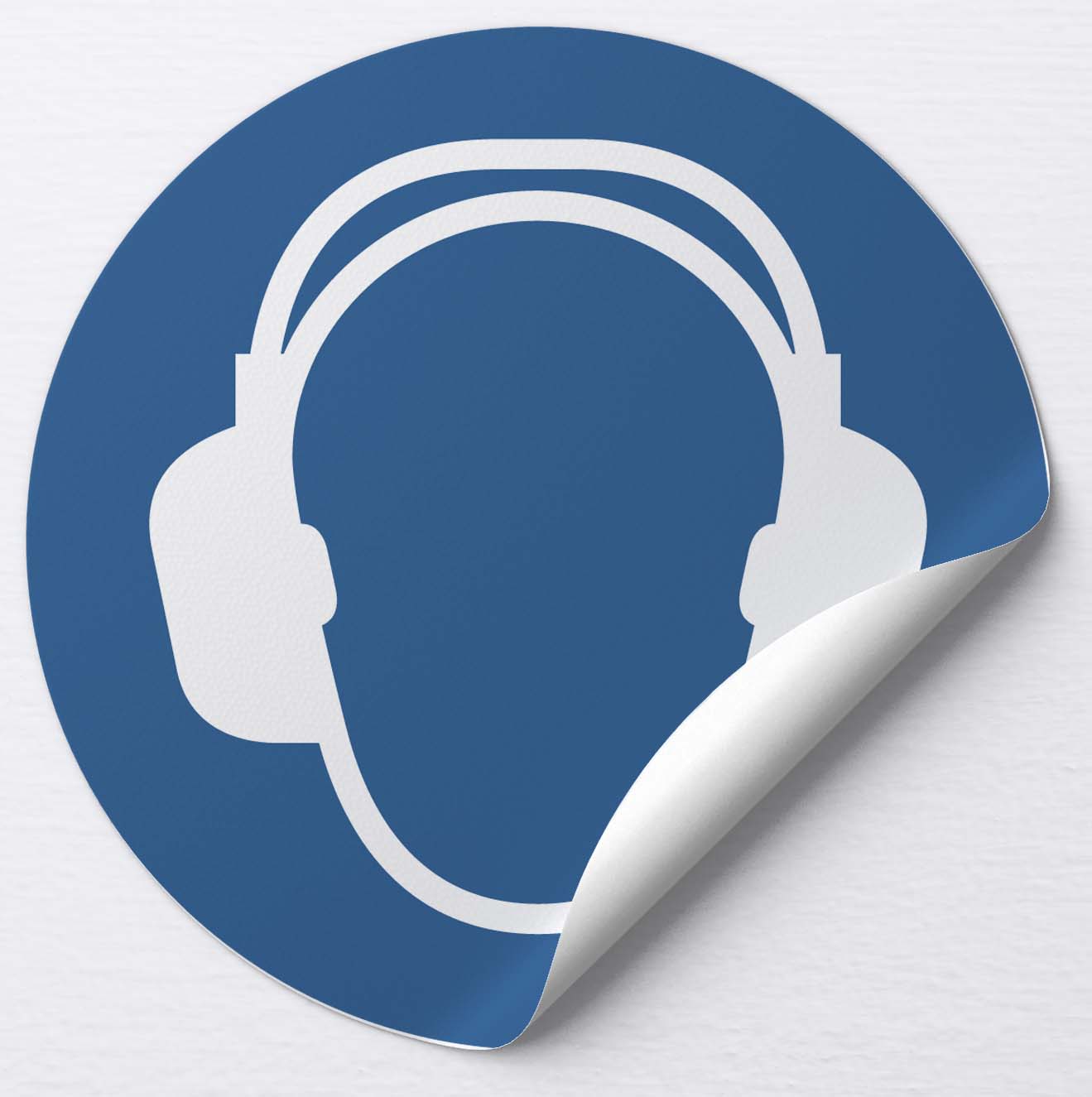 Autocollant rond casque obligatoire