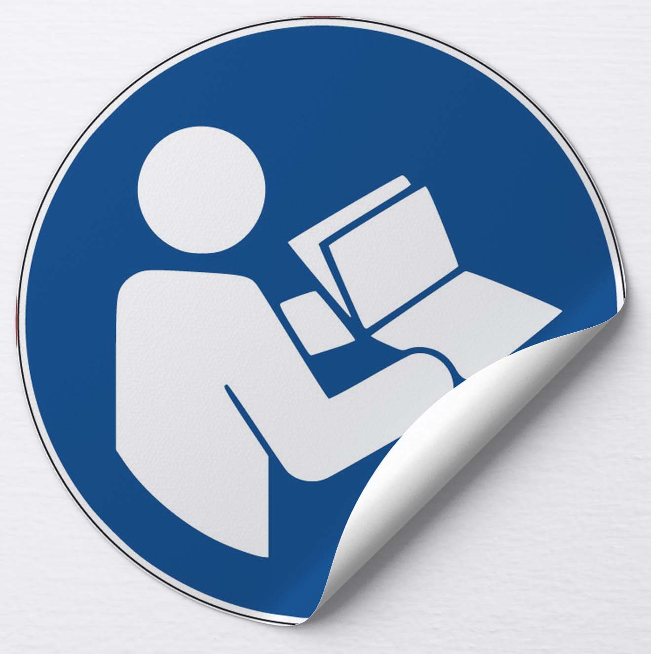 Autocollant Consulter le manuel-la notice d'instructions
