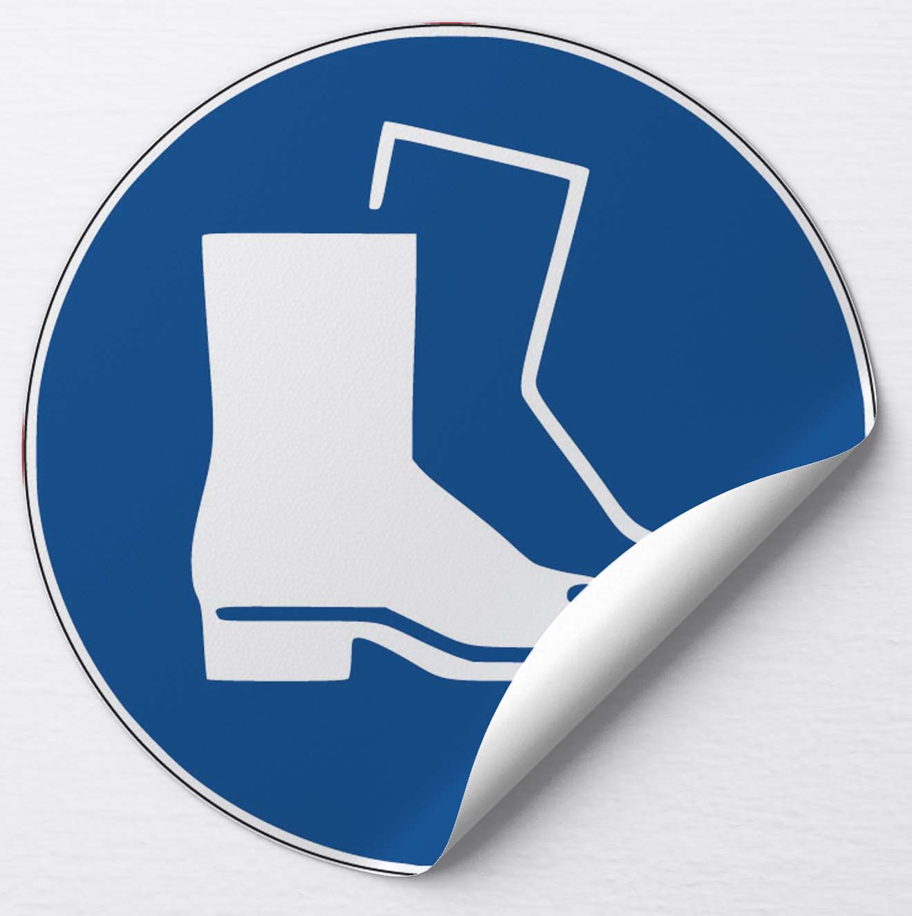 Autocollant protection obligatoire des pieds (chaussure de sécurité)