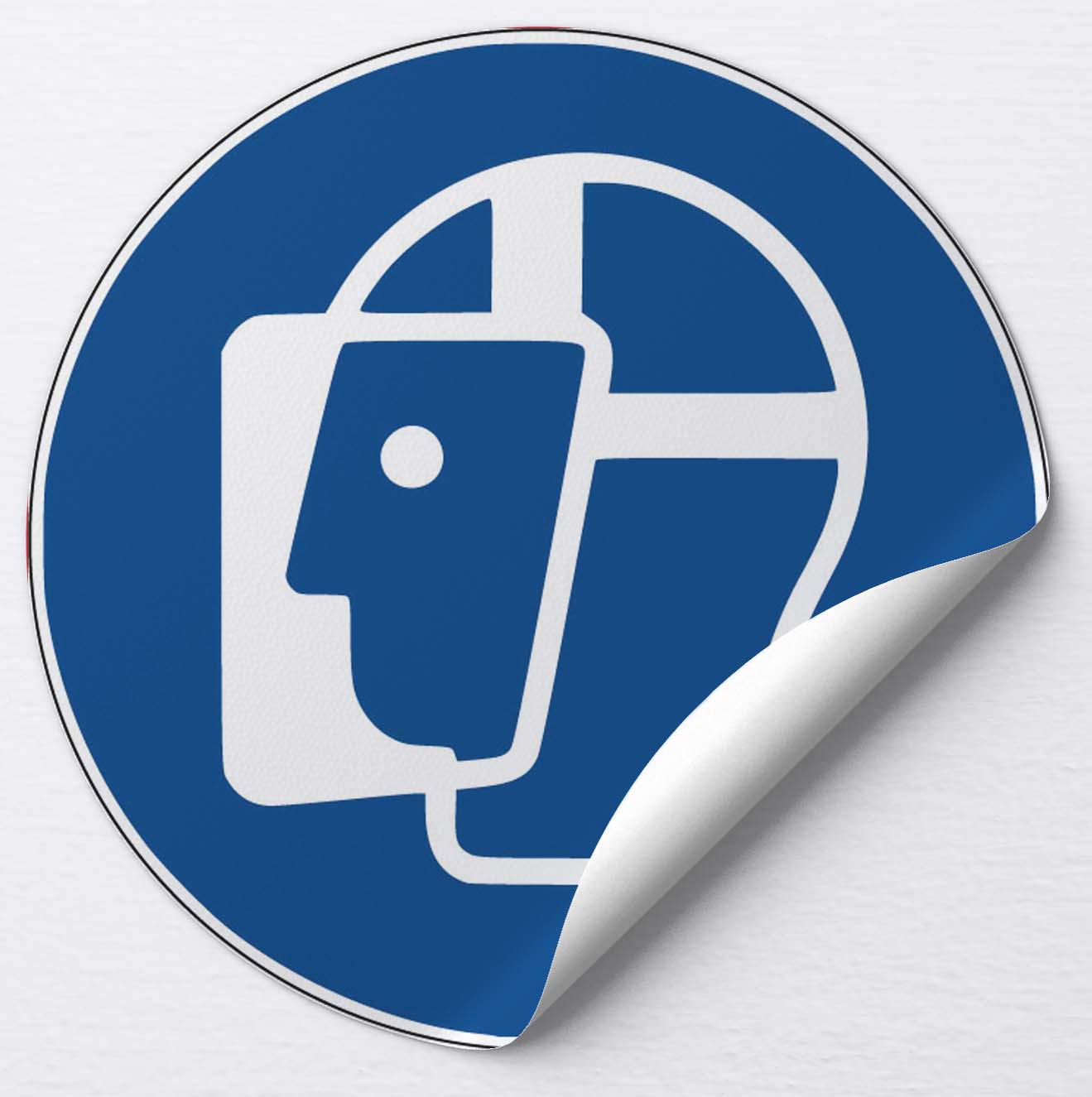 Autocollant Protection obligatoire du visage (visière de protection)

