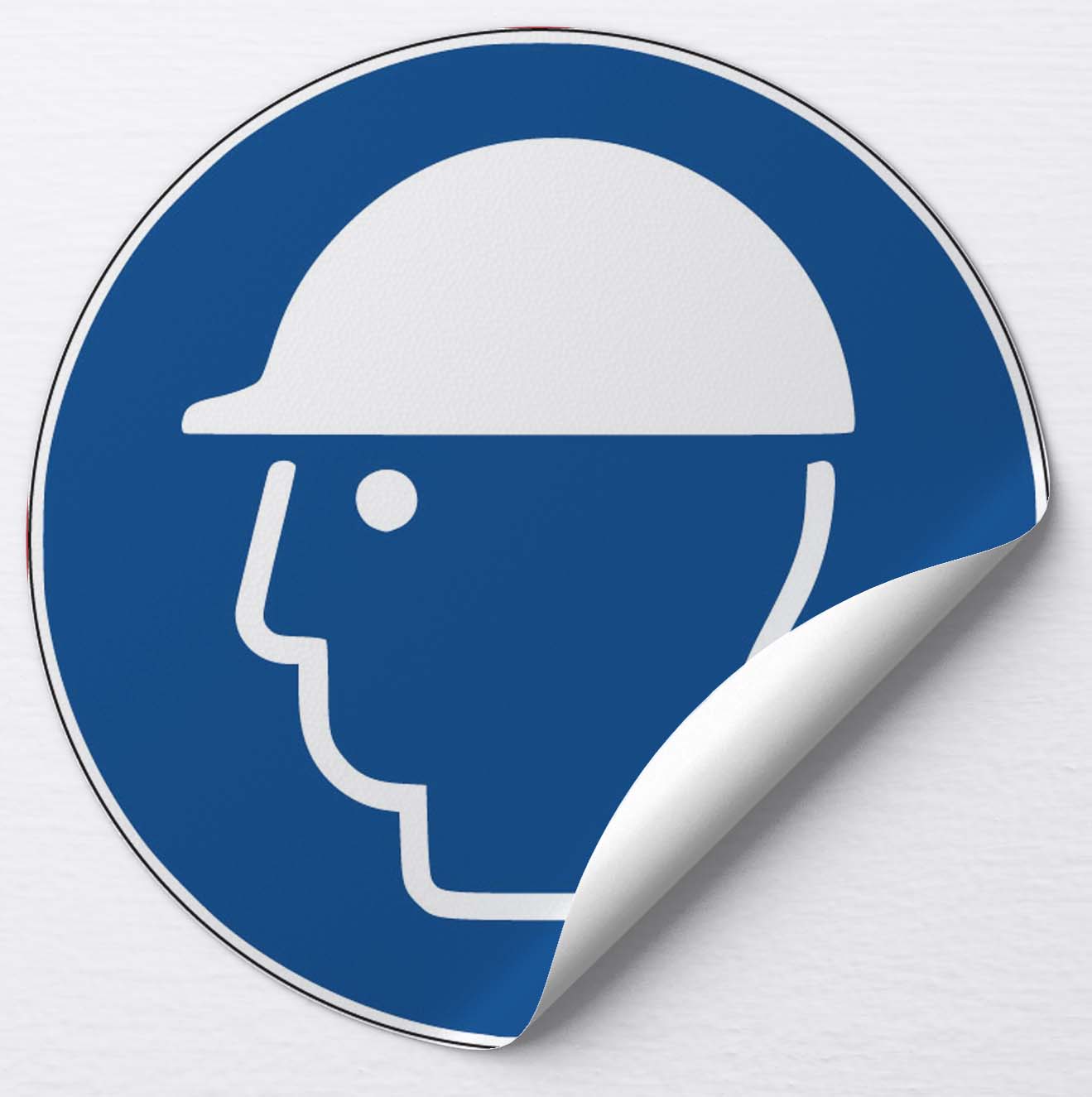 Autocollant Casque de protection obligatoire
