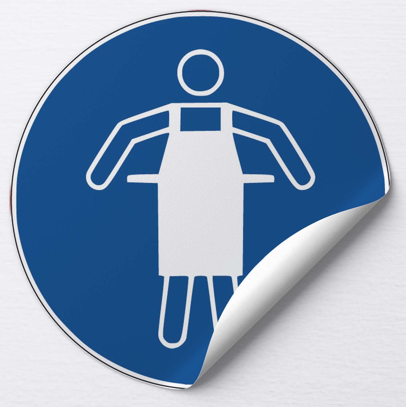 Autocollant Tablier de protection obligatoire
