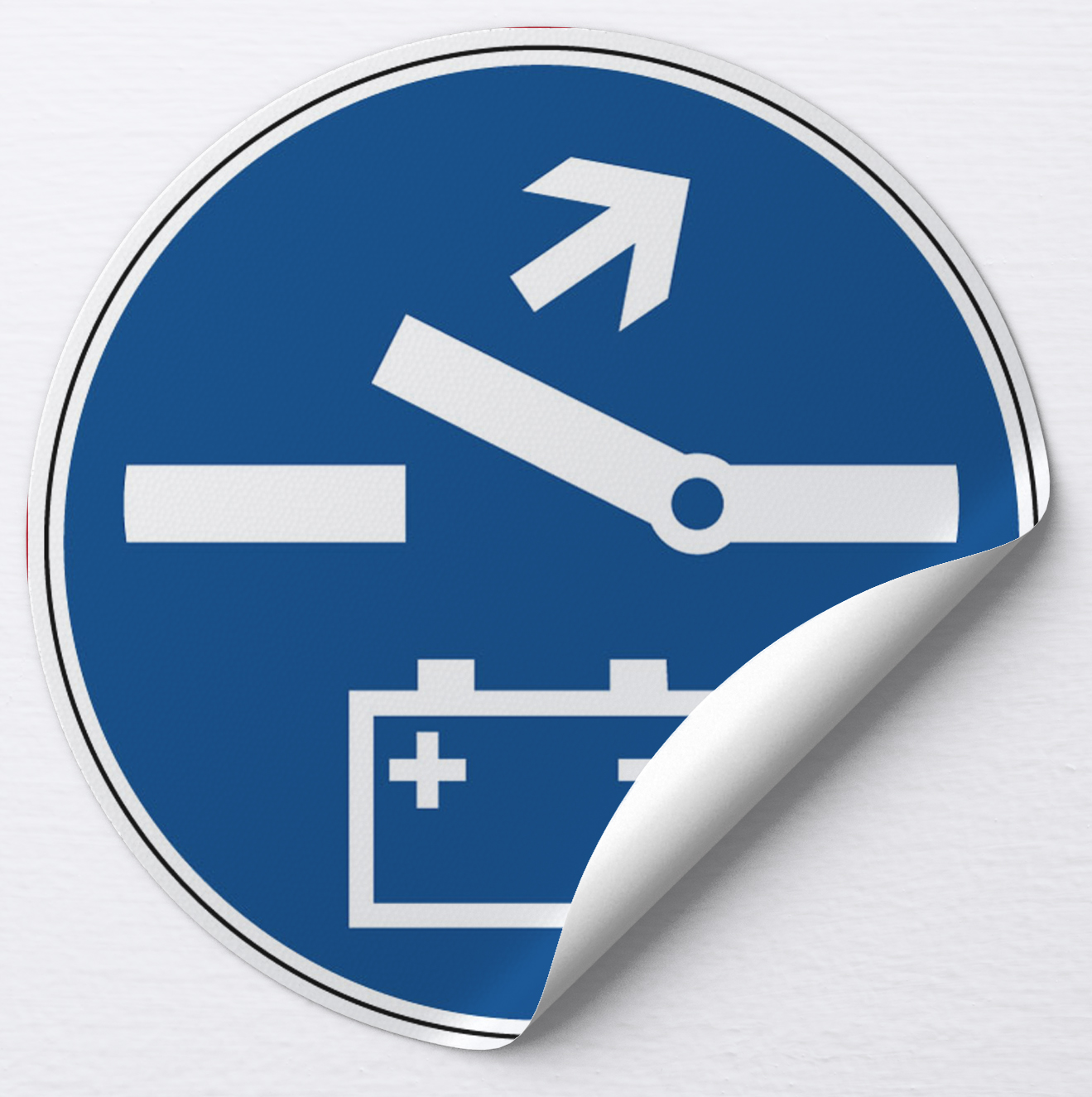Autocollant Coupe circuit obligatoire