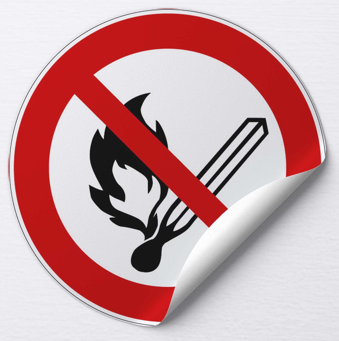 Autocollant Flammes nues interdites