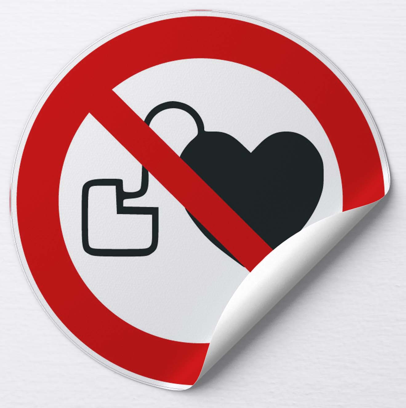 Autocollant Interdit aux personnes porteuses d’un stimulateur cardiaque