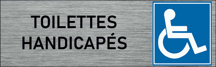 Plaque de porte toilettes handicapés