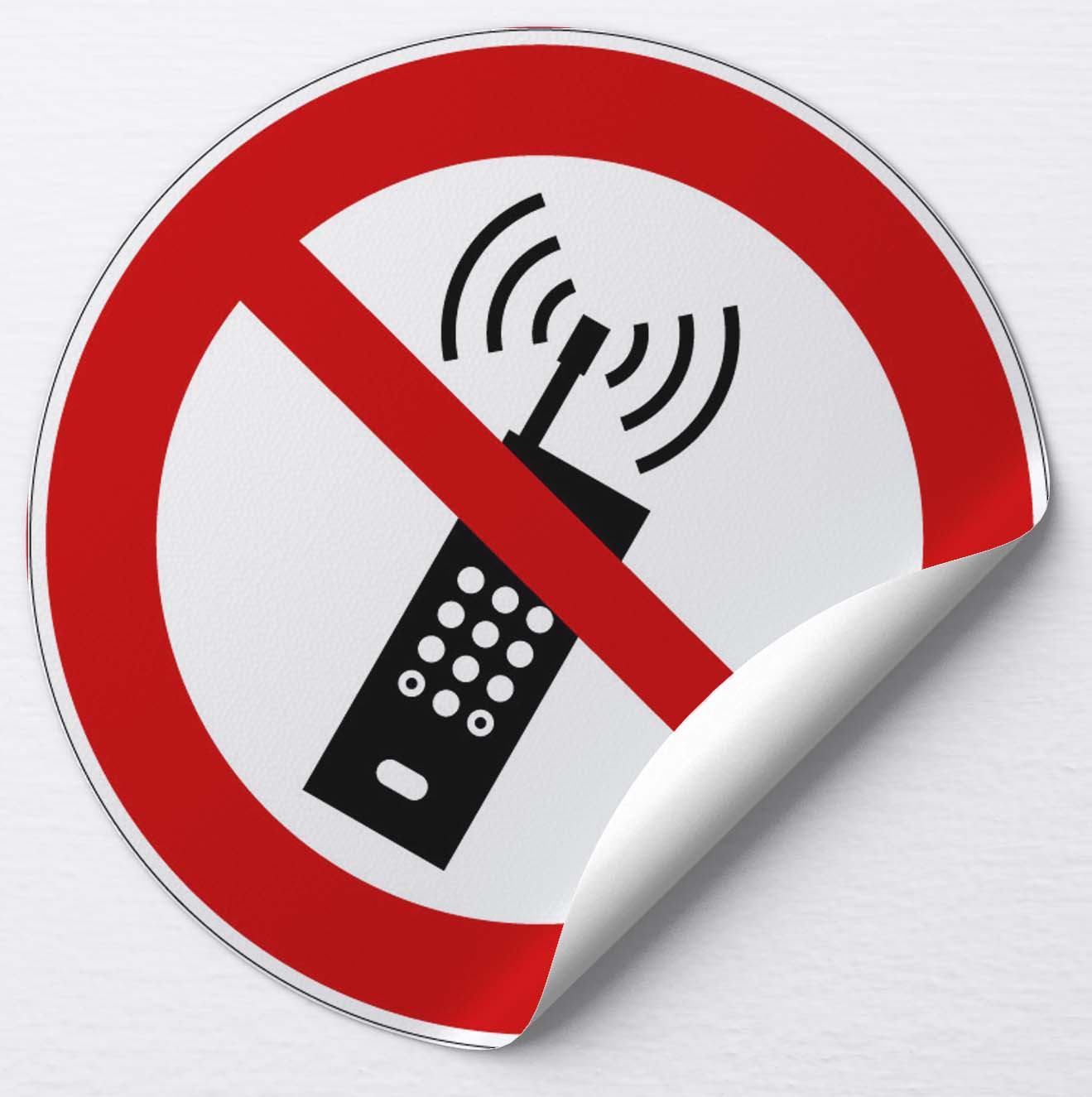 Autocollant Interdiction d'activer des téléphones mobiles