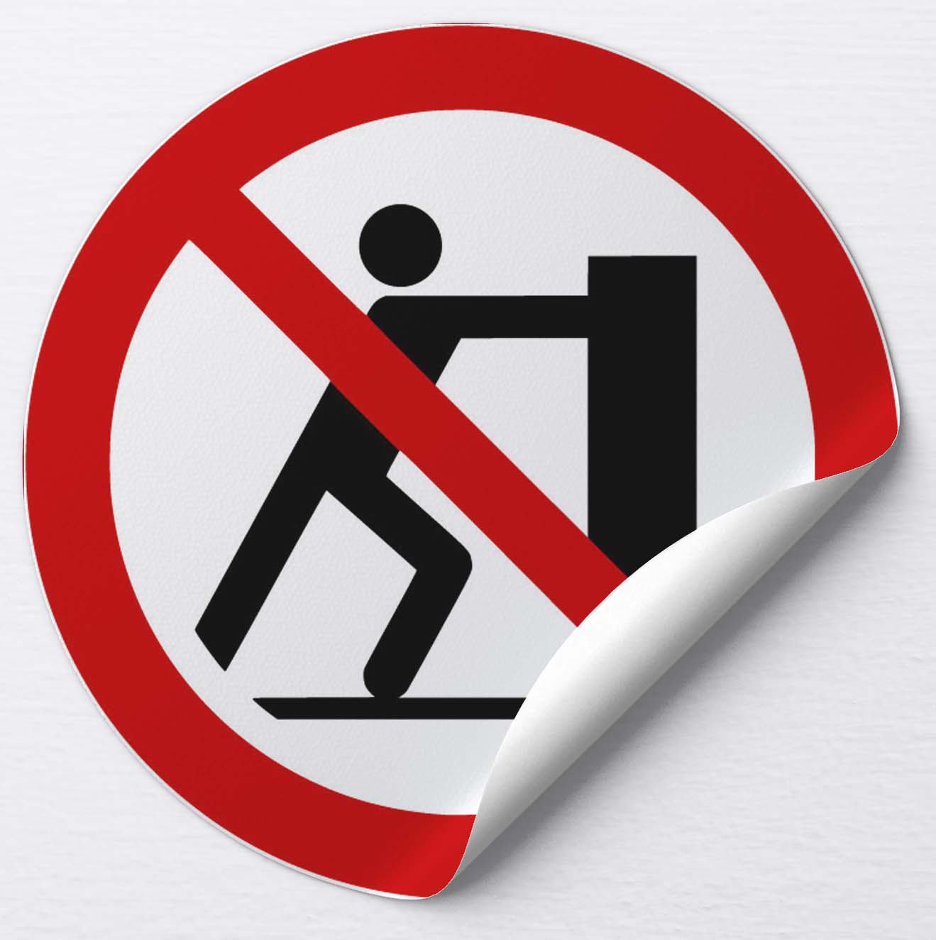 Autocollant Interdiction de pousser