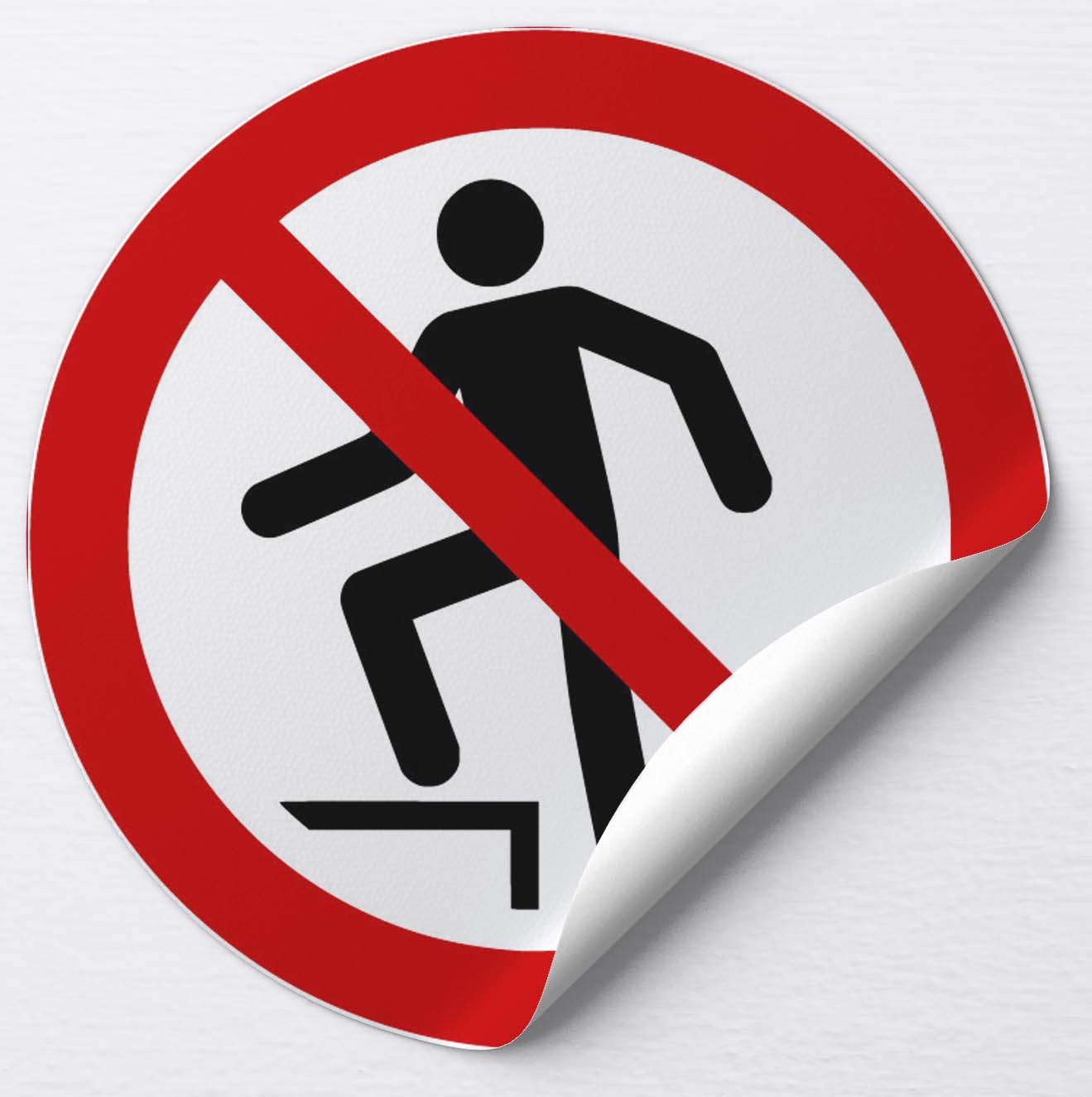 Autocollant Interdiction de marcher sur la surface