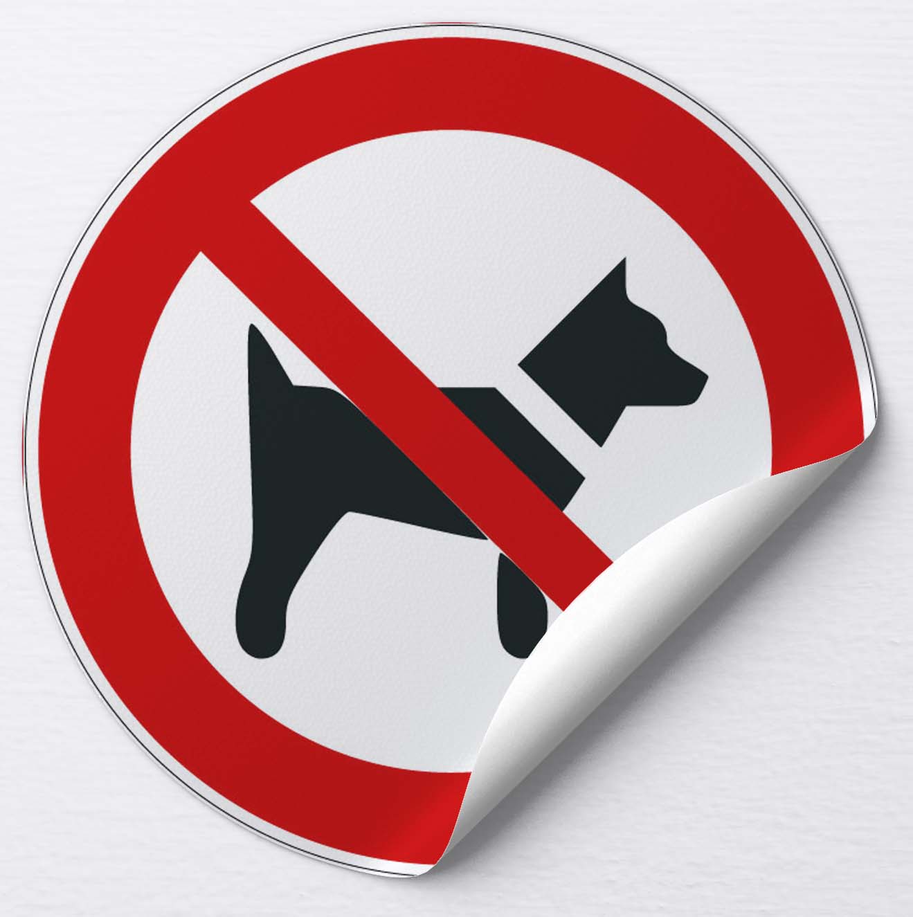 Autocollant Interdit aux chiens