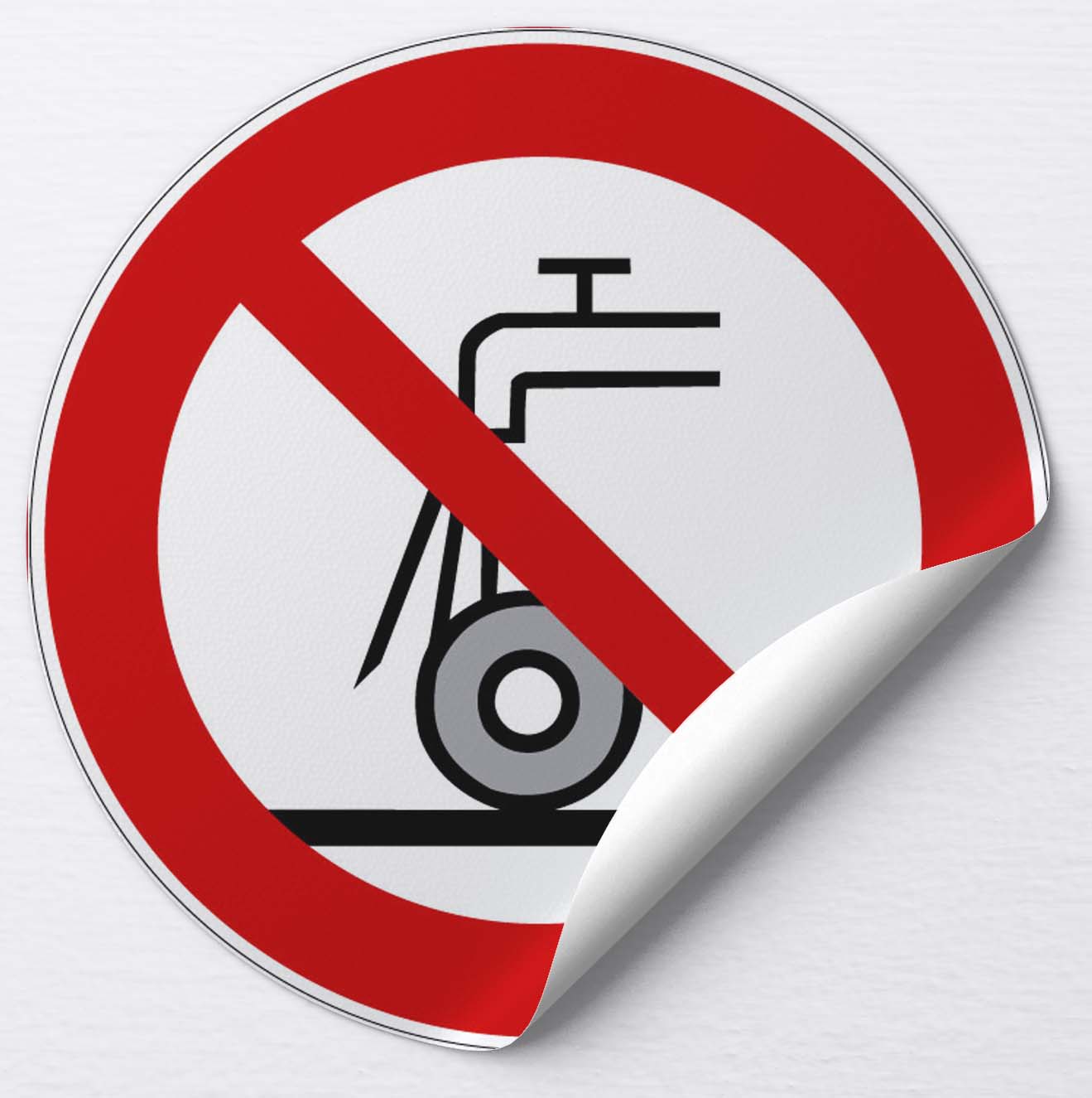 Autocollant Ne pas utiliser pour rectification humide
