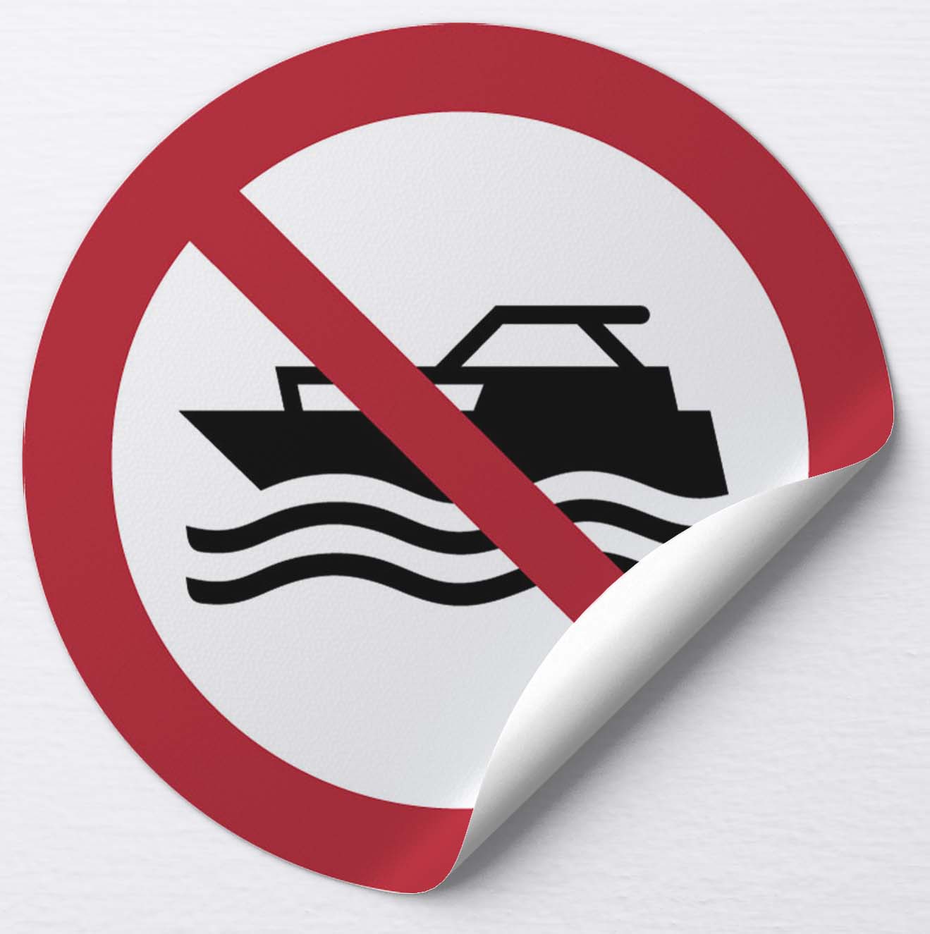 Autocollant Navires à moteur interdits
