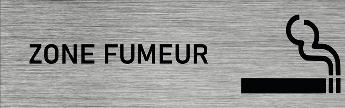 Plaque de porte Zone fumeur 2