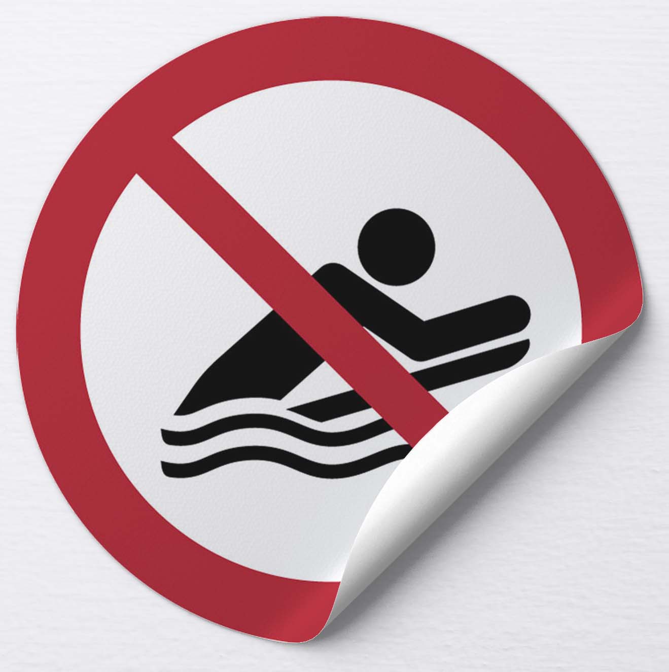 Autocollant Pratique du bodyboard interdite
