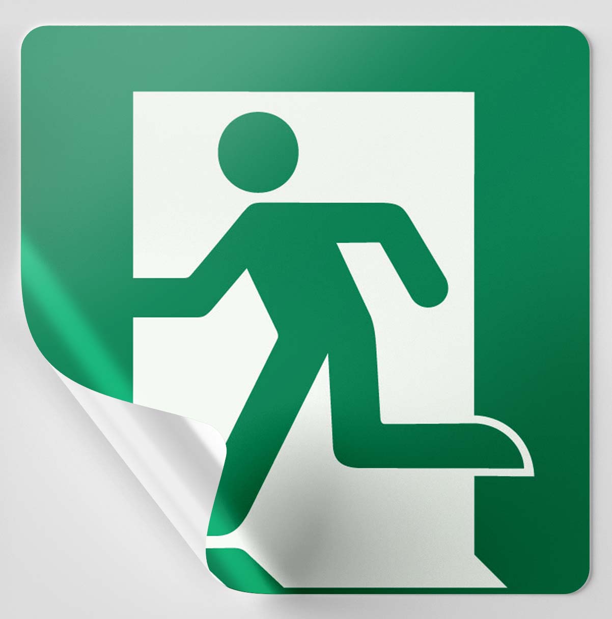 Autocollant sortie de secours gauche
