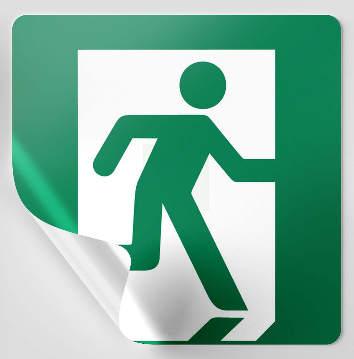 Autocollant sortie de secours droite
