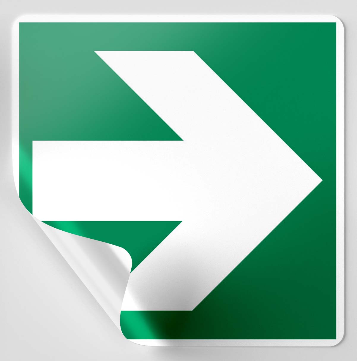 Autocollant flèche de direction-angle de 90°
