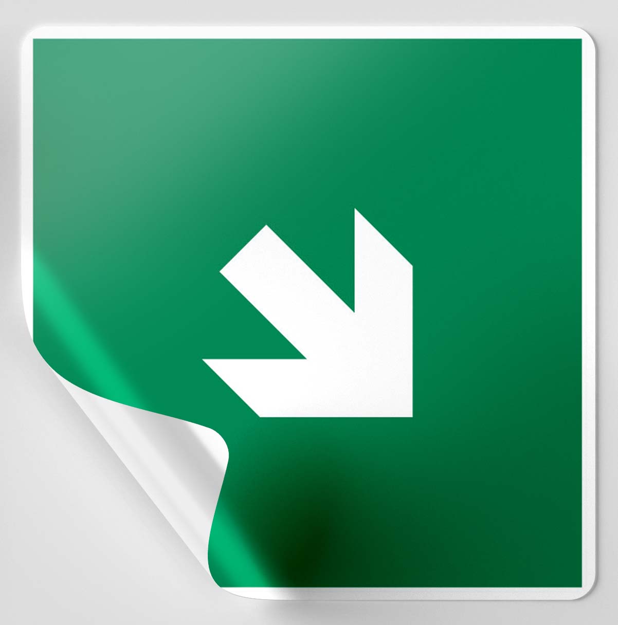 Autocollant flèche de direction-angle de 45°
