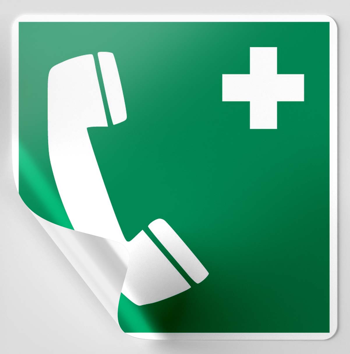 Autocollant téléphone d'urgence
