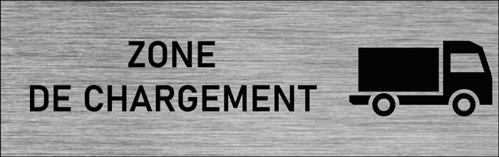 Plaque de porte Zone de chargement