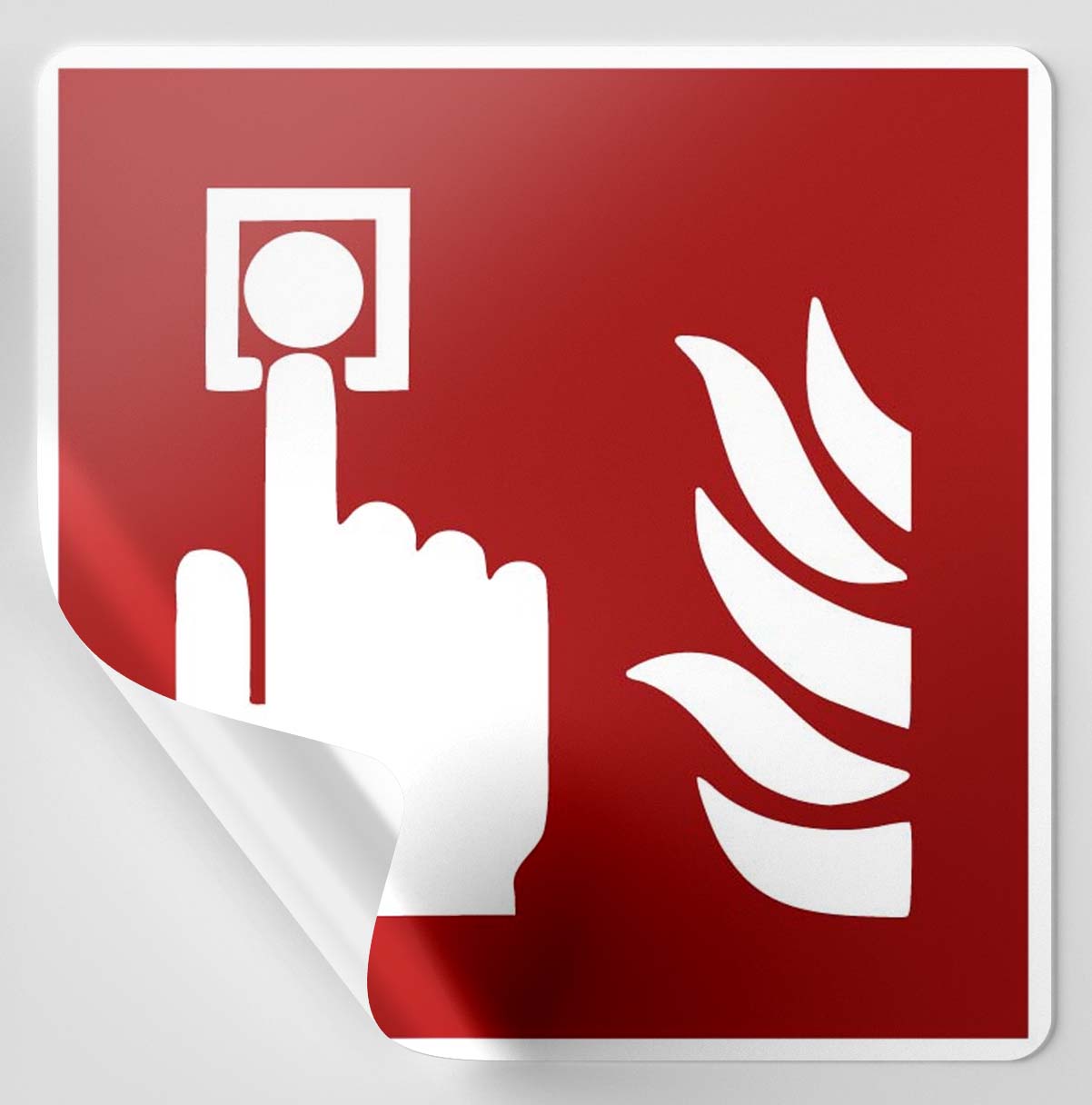 Autocollant point d'alarme incendie
