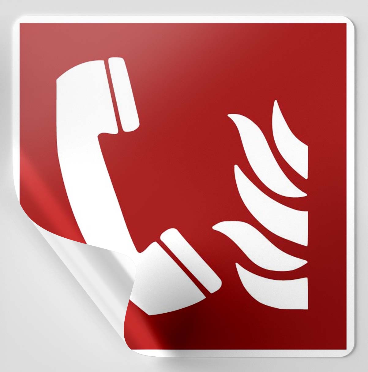 Autocollant téléphone à utiliser en cas d'incendie
