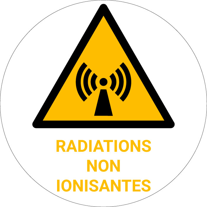Panneau pictogramme Radiations non ionisantes