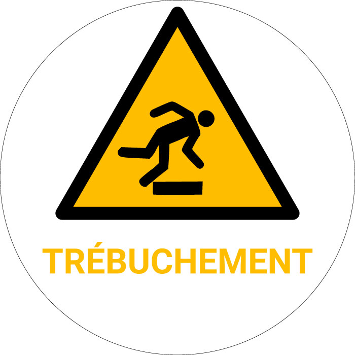 Panneau pictogramme Trébuchement