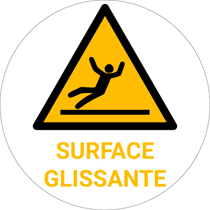 Panneau pictogramme Surface glissante