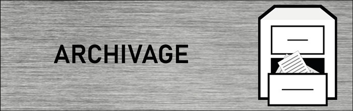 Plaque de porte Archivage