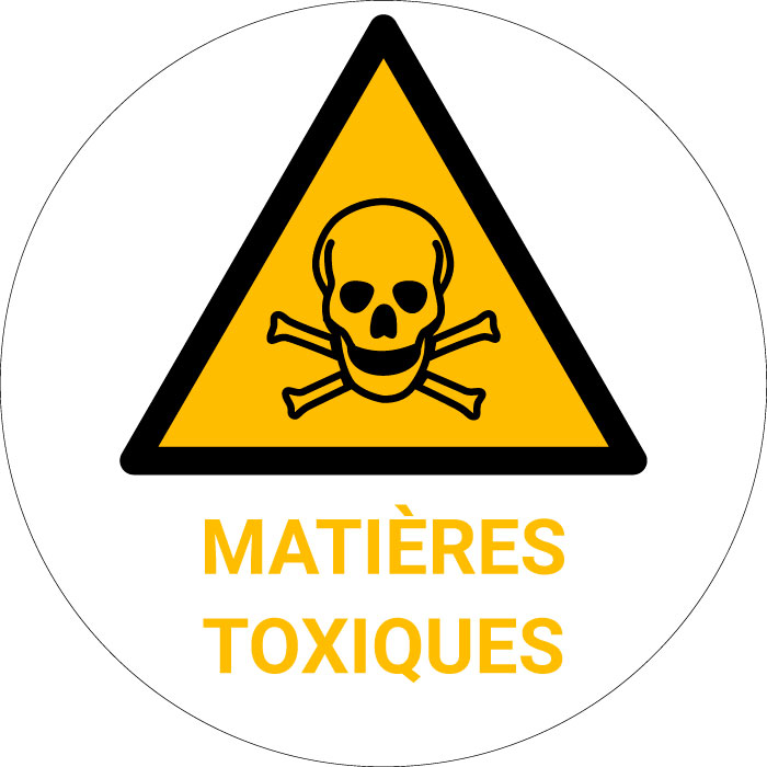 Panneau pictogramme Matières toxiques