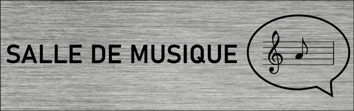 Plaque de porte Salle de musique