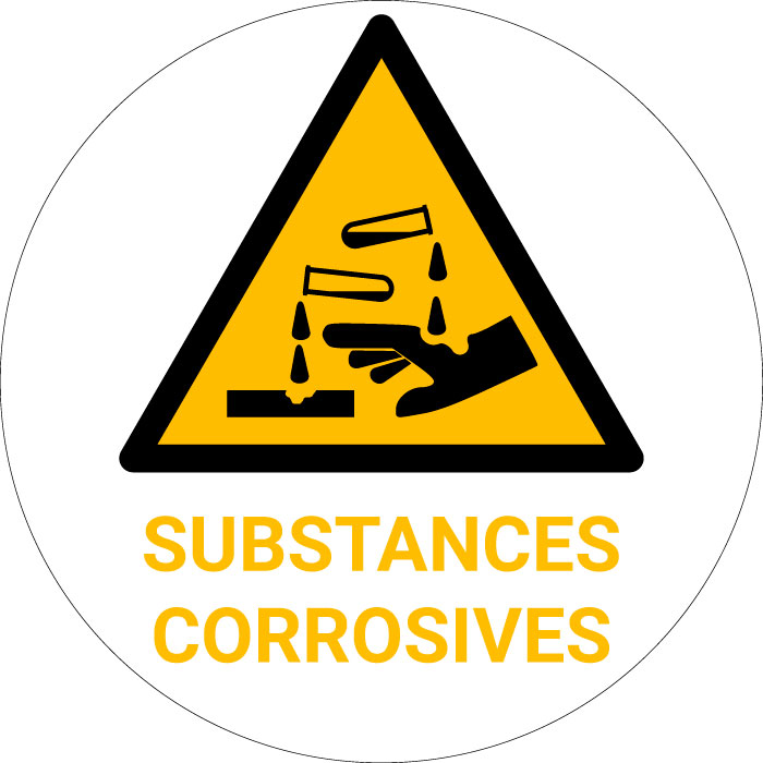 Panneau pictogramme Substances corrosives