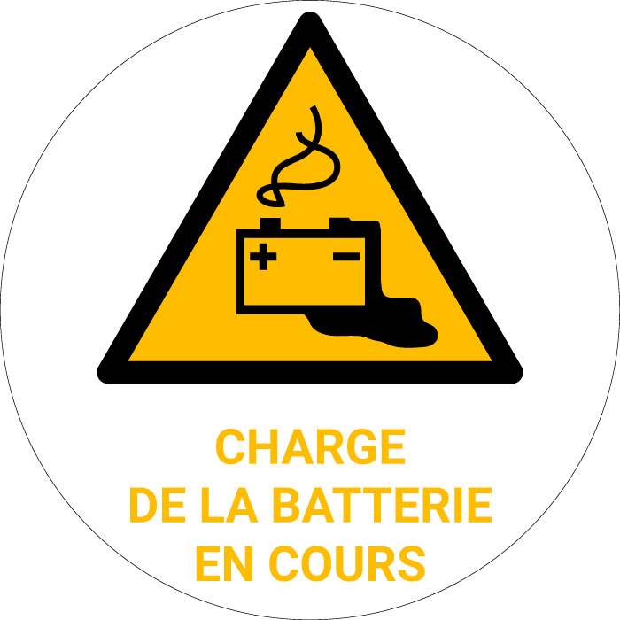Panneau pictogramme Charge de la batterie en cours