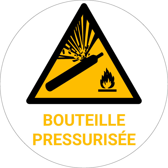 Panneau pictogramme Bouteille pressurisée