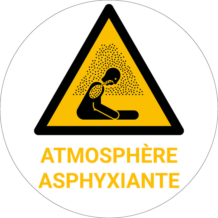 Panneau pictogramme Atmosphère asphyxiante