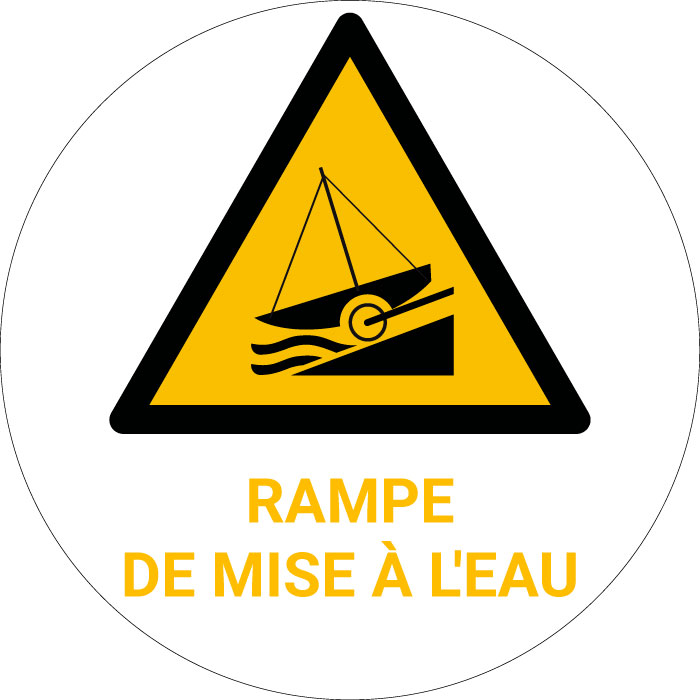 Panneau pictogramme Rampe de mise à l'eau