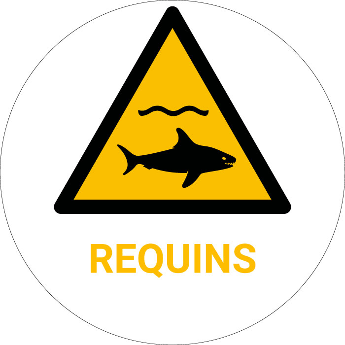 Panneau pictogramme Requins