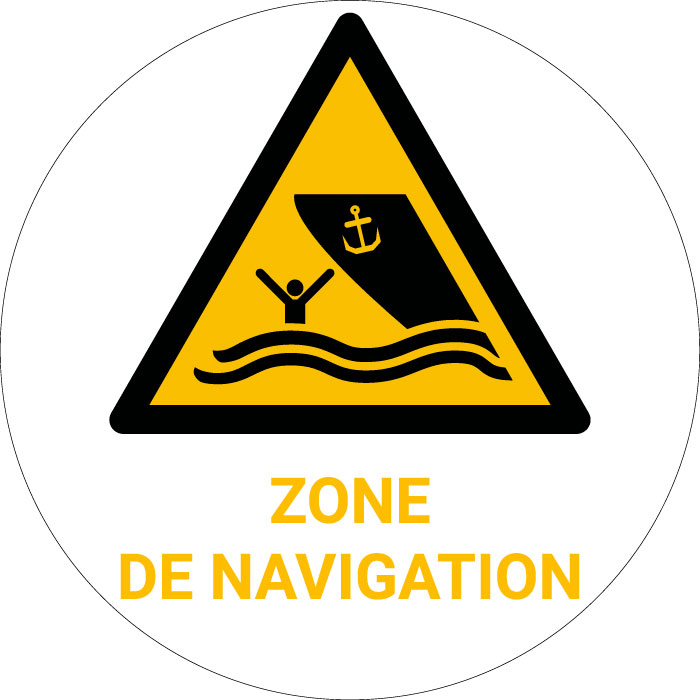 Panneau pictogramme Zone de navigation