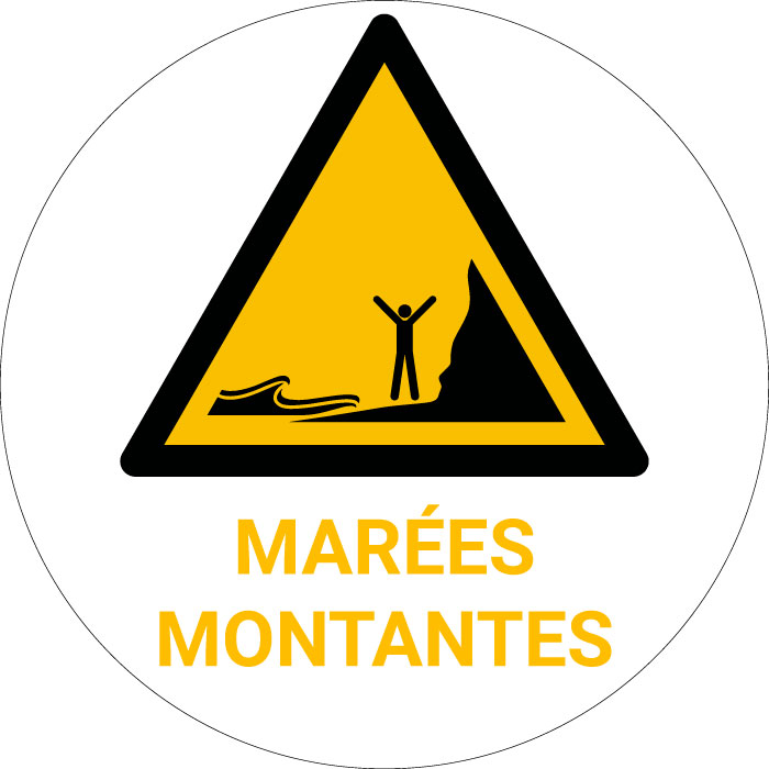 Panneau pictogramme Marées montantes