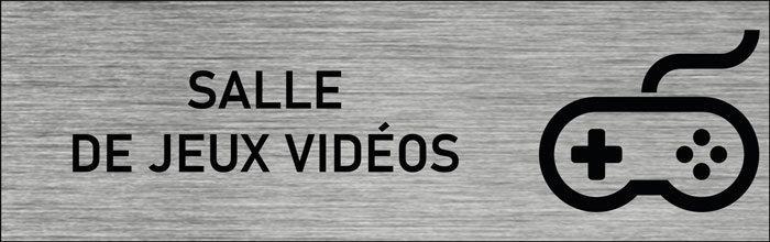 Plaque de porte Salle de jeux vidéos