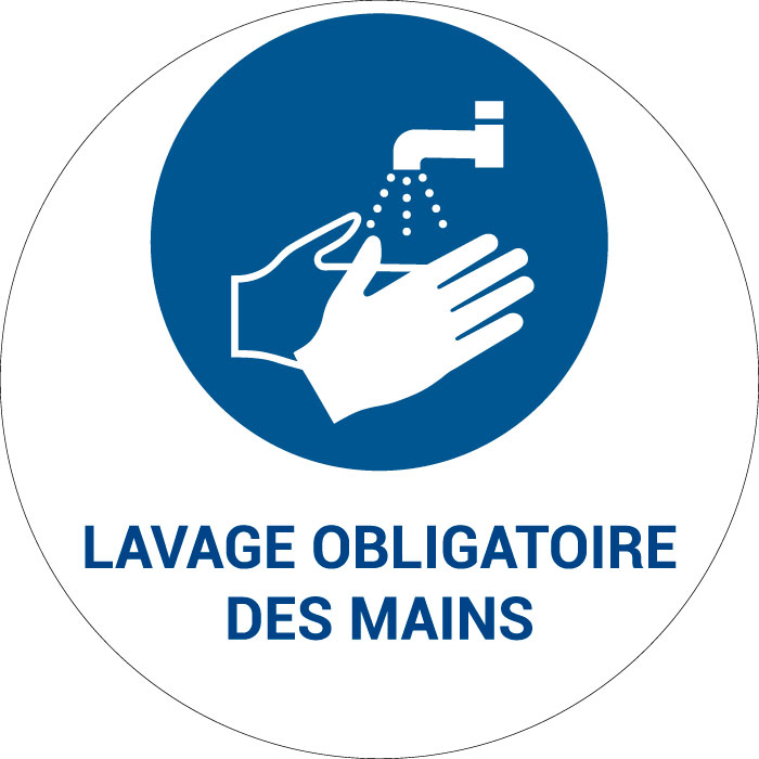 Panneau pictogramme  Lavage obligatoire des mains