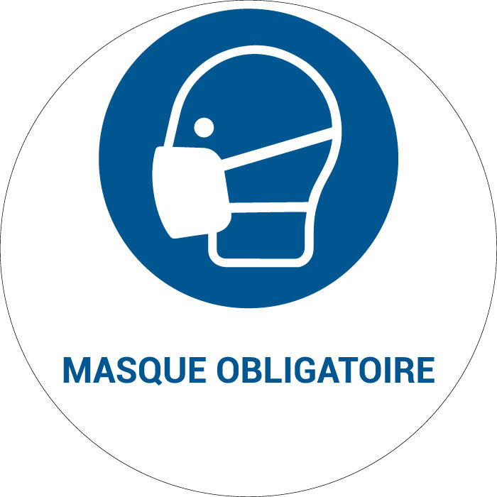 Panneau pictogramme Masque obligatoire