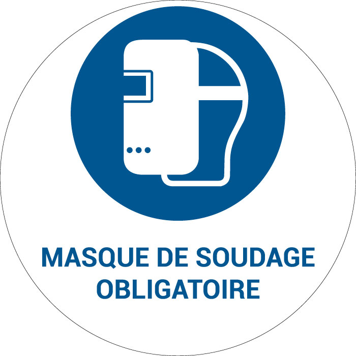 Panneau pictogramme Masque de soudage obligatoire