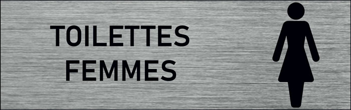 Plaque de porte toilettes femmes