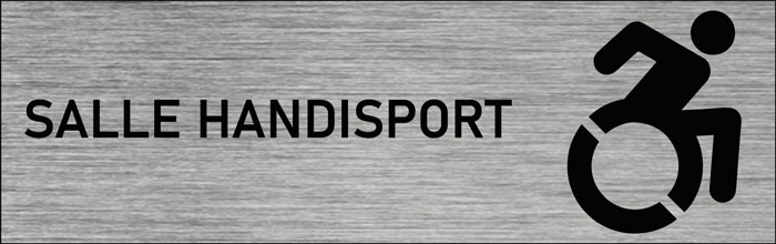 Plaque de porte Salle handisport
