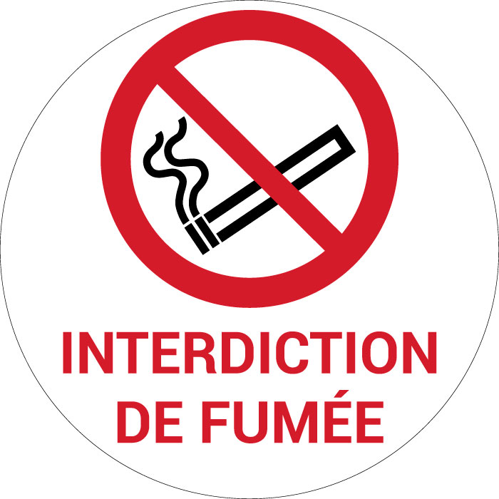 Panneau pictogramme Interdiction de fumée
