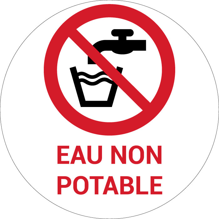 Panneau pictogramme Eau non potable

