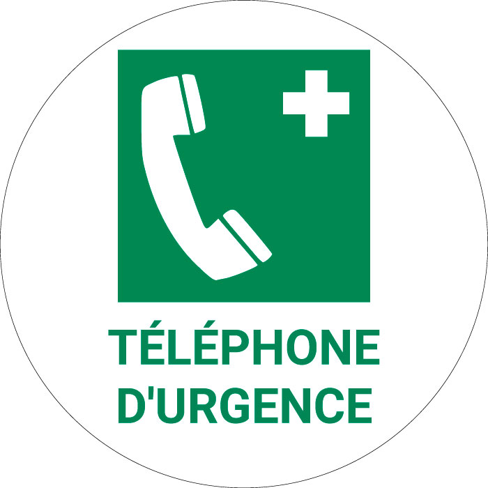 Panneau pictogramme Téléphone d'urgence
